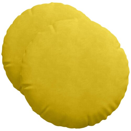  Jastučići za sjedenje 2 pcs Žuta &amp;Oslash;50 x 19 cm Bar&amp;scaron;un Slike