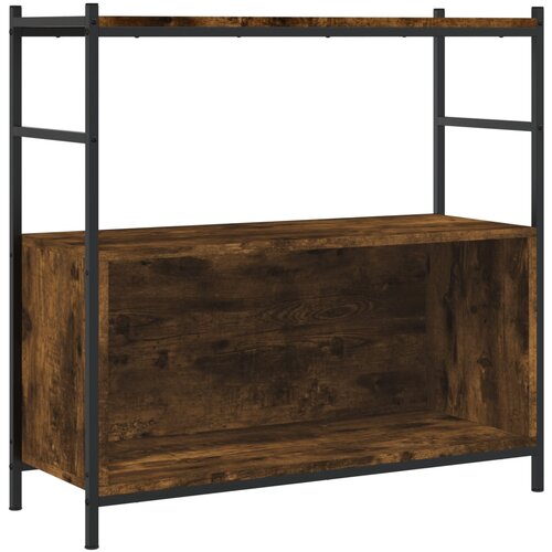 Maison Chic Knjižna omara - Knjižna polica - Knjižni regal dimljeni hrast 80x30x78,5 cm inž. les in železo, (21723558) Cene