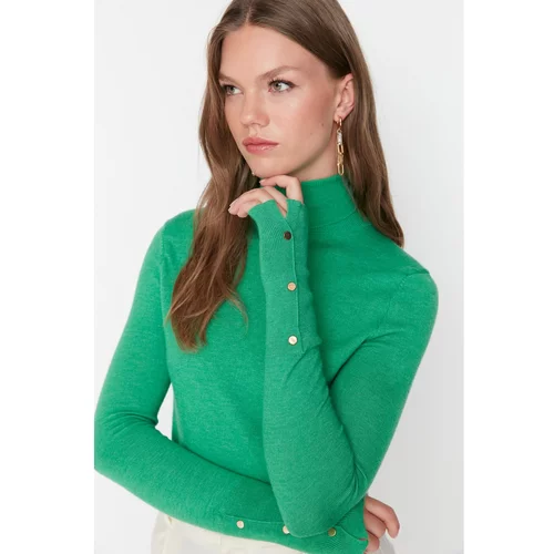 Trendyol Emerald Green Turtleneck Knitwear Sweater
