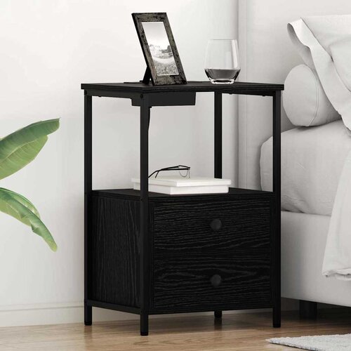  Noćni ormar 2 pcs Crni hrast 40 x 31 x 60 cm Konstruirano drvo Cene