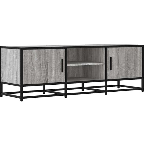 Maison Chic TV omarica - TV enota - Televizijska omarica siva sonoma 120x35x41 cm inženirski les in kovina, (21699525) Slike