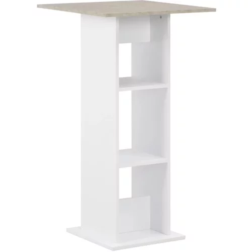  Barska miza bela in betonska 60x60x110 cm
