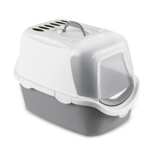 STEFANPLAST cathy easy clean mačje stranišče - siv - 56 x 40 x 40 cm Cene