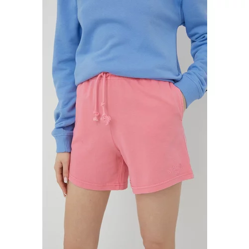 Billabong Kratke hlače za žene, boja: ružičasta, glatke, visoki struk