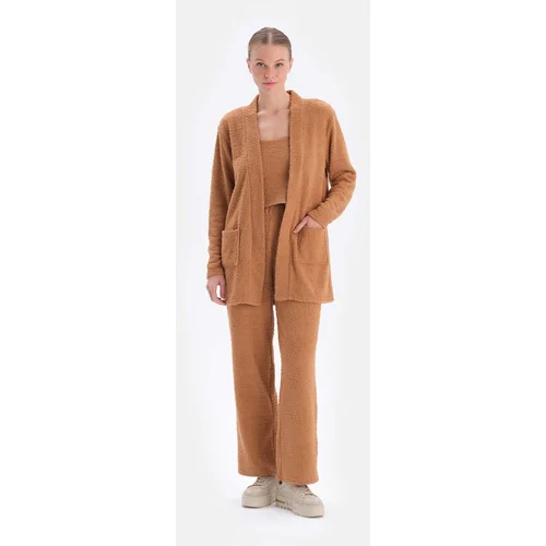 Dagi Camel Chenille Cardigan