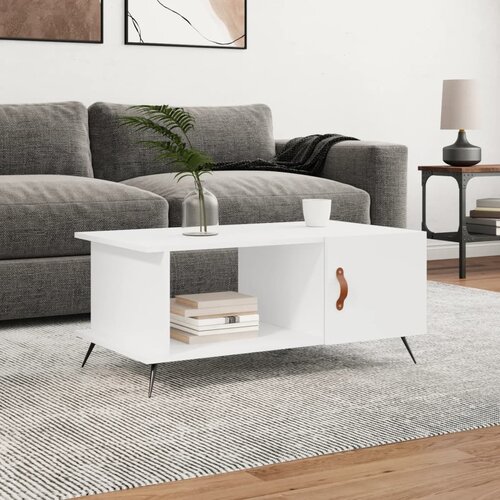  Stolić za kavu bijeli 90 x 50 x 40 cm od konstruiranog drva Cijene