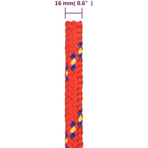 VidaXL Brodski konop crveni 16 mm 25 m od polipropilena Slike