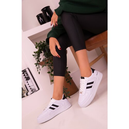 Soho White-Black Unisex Sneakers 17105 Cene