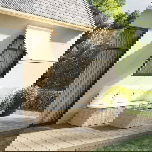 VidaXL Tenda na uvlačenje krem 100 x 150 cm od tkanine i čelika Slike
