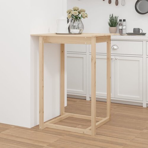 VidaXL Barska miza 80x80x110 cm trdna borovina Slike