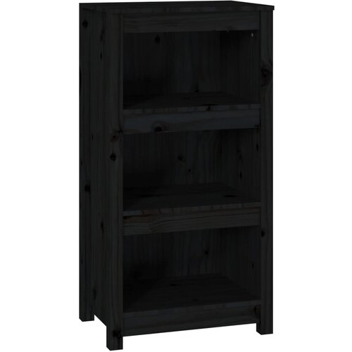 Maison Chic Knjižna omara - Knjižni regal črna 50x35x97 cm trdna borovina, (21724851) Slike
