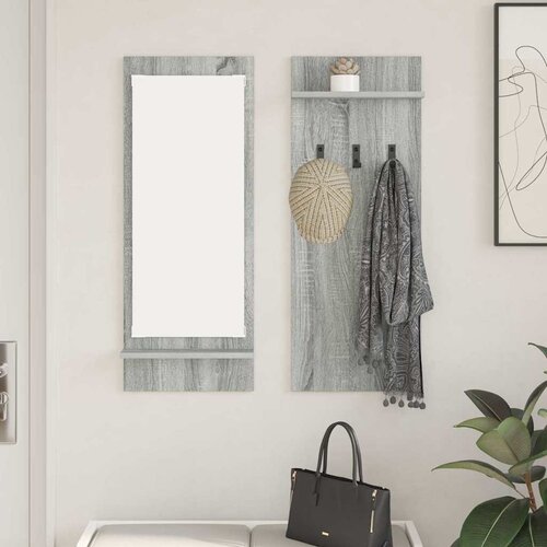  Vje&amp;scaron;alica za kapute na zidu Zidne Siva Sonoma 70 x 10 x 90 cm Slike