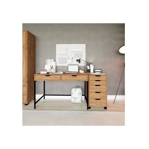 Hanah home Radni sto Atlas 1600-59, 160x77.4x55 cm, Boja hrasta Slike