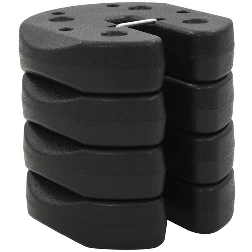 VidaXL Utezi za &amp;scaron;ator 4 kom crni 220 x 30 mm betonski Slike