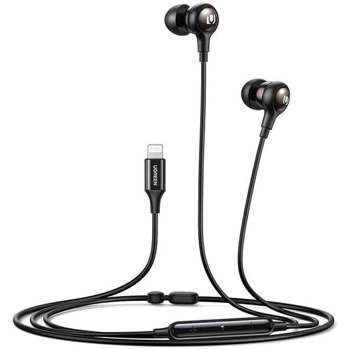 Ugreen Stereo slu&amp;scaron;alke (30631) &amp;ndash; In-Ear z MFI Lightning priključkom &amp;ndash; črne Slike