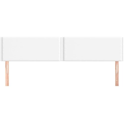  Uzglavlja 2 kom bijela 100x5x78/88 cm od umjetne kože Slike