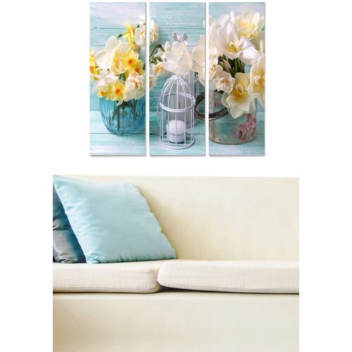 Wallity MDF1008657 Multicolor Decorative MDF Painting (3 Pieces) Cene