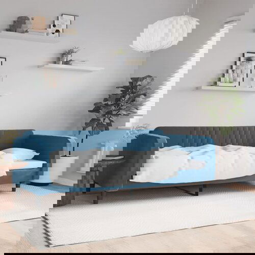 VidaXL Dnevni krevet plavi 90 x 200 cm bar&amp;scaron;unasti Slike