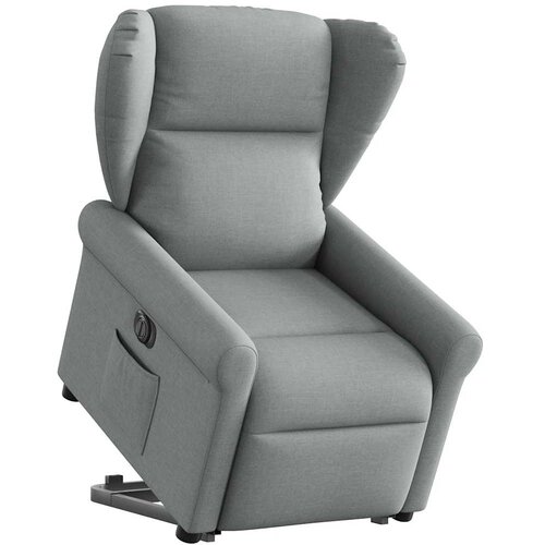 vidaXL Električni naslonjač na podizanje svjetlosivi od tkanine Cijene