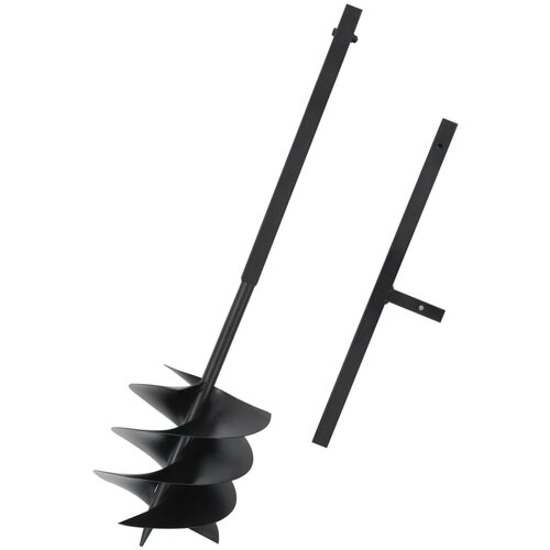 vidaXL Zemeljski vrtalnik z ročajem 250 mm jeklo črn, (21373807) Cene