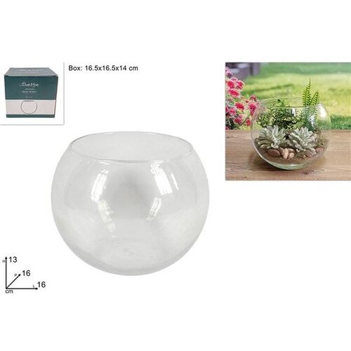 VAZA KUGLA STAKLENA 16 CM Slike