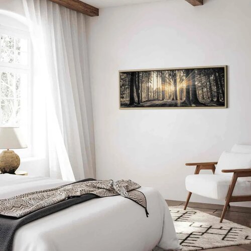  Slika - Forest Sun 90x30 U prirodnom drvenom okviru Slike