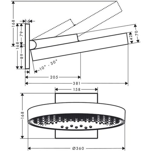 Hansgrohe rainfinity tuš ruža 360 3 jet sa priključkom, bela mat 26234700 Cene