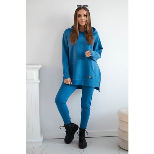 Kesi Set with a sweatshirt made of light denim Slike