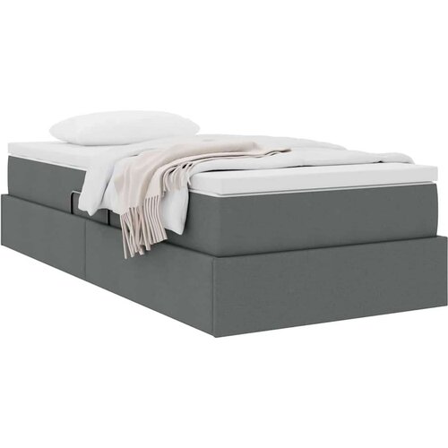  Krevet s madracem i skladi&amp;scaron;tem Tamno siva 90 x 200 cm Poliester Slike