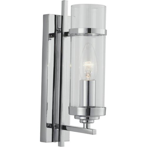 Searchlight Milo Stenska svetilka s steklenim senčnikom, 1 luč, krom, E14, (22100636) Slike