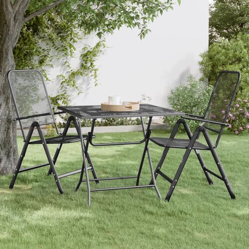 The Living Store Vrtni stol od ekspandirane metalne mreže 80x80x72 cm antracit Cijene
