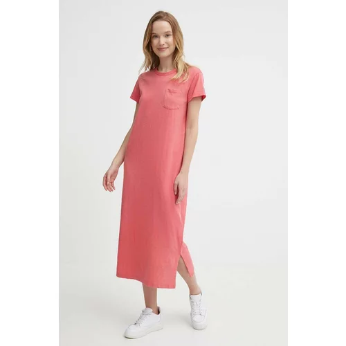 Polo Ralph Lauren Bombažna obleka roza barva, 211935607