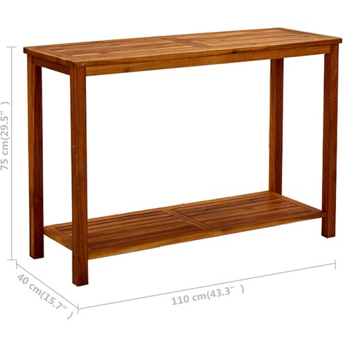  Vrtni konzolni stol 110x40x75 cm od masivnog bagremovog drva Slike