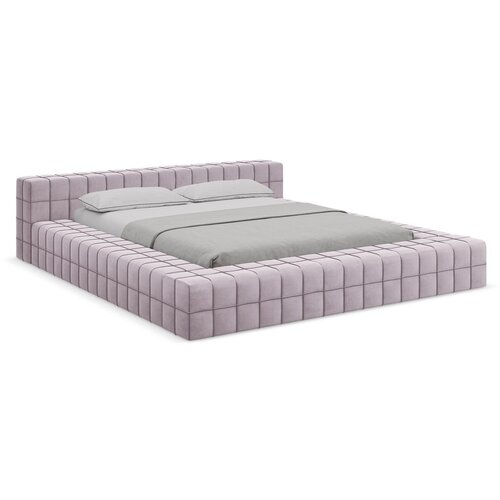 Makamii Tapecirani bračni krevet s podnicom 140x200 cm u boji lavande Akela &amp;ndash; Slike