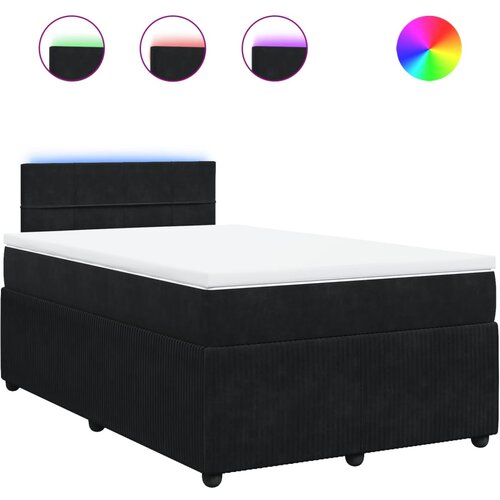 Maison Chic Box spring postelja - Vzmetna postelja z vzmetnico črna 120x190 cm žamet SL10663, (21885736) Cene