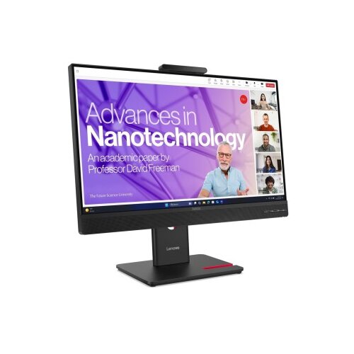Lenovo ThinkVision T24-4v, 23,8-palčni FHD IPS (16:9) z osveževanjem 120 Hz, svetilnostjo 250 cd/m&sup2;, kontrastnim razmerjem 1500:1 in odzivnim časom 4 ms; priključki: HDMI 1.4, DisplayPort 1.2, USB-B, 3&times; USB-A in 1&times; USB-C; barvni razpon sRGB, barva Eclipse Cene
