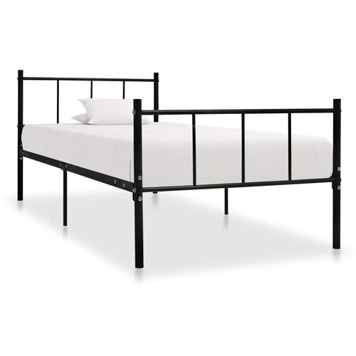  Za krevet crni metalni 90 x 200 cm Slike