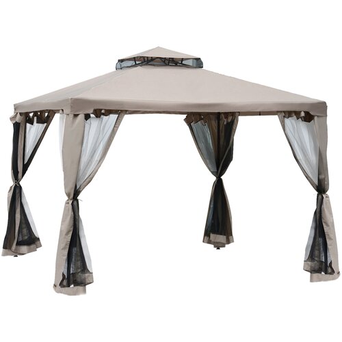 HOMESTAR Vrtni paviljon 294x294x265 cm Siva, (5000227961) Cene