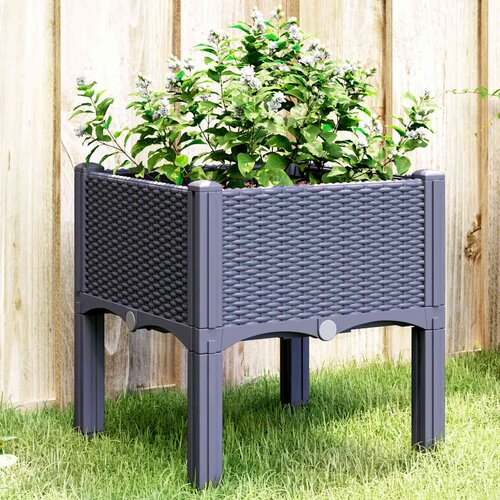  Vrtna sadilica s nogama plava siva 40 x 40 x 42 cm PP Cene