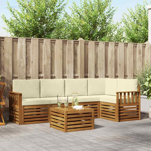  Set vanjskih sofa 6 kom. Prirodna i krem Poliester Cene