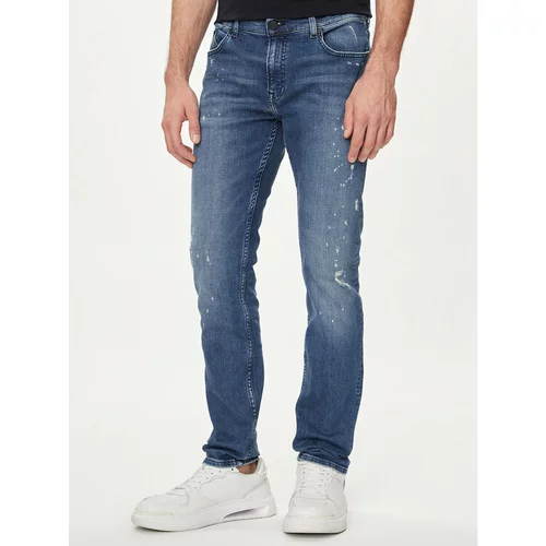 Karl Lagerfeld Jeans hlače 265801 542832 Mornarsko modra Slim Fit