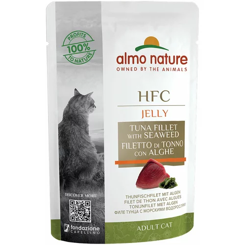 HFC Almo Nature Jelly vrečke 24 x 55 g - Tunin file z algami