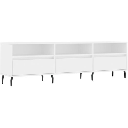 Maison Chic TV omarica - TV stojalo - Televizijska omarica bela 150x30x44,5 cm inženirski les, (21700467) Slike