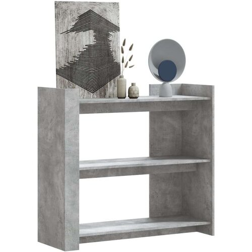  Konzolni stol siva boja betona 100x35x90 cm konstruirano drvo Slike