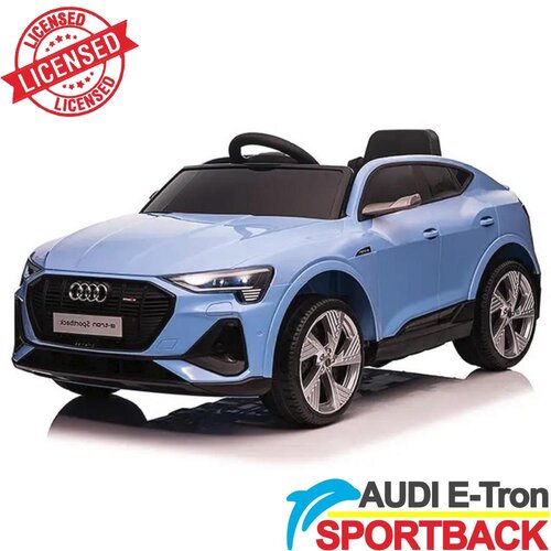 Audi E-Tron Sportback - Licencirani auto na akumulator - Meke gume + kožno sedi&scaron;te - Plavi Cene