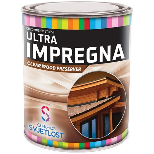CHROMOS SVJETLOST Impregnacija za drvo Ultra impregna 0,75 l Slike