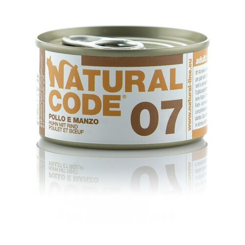 Natural Code cat konzerva za mačke - chicken and beef 85g Slike