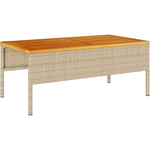 VidaXL Vanjski kauč set Bež i svijetlosiva Ratan, tkanina Standard Slike