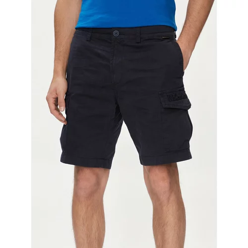Napapijri Kratke hlače iz tkanine N-Deline NP0A4HOT Mornarsko modra Regular Fit