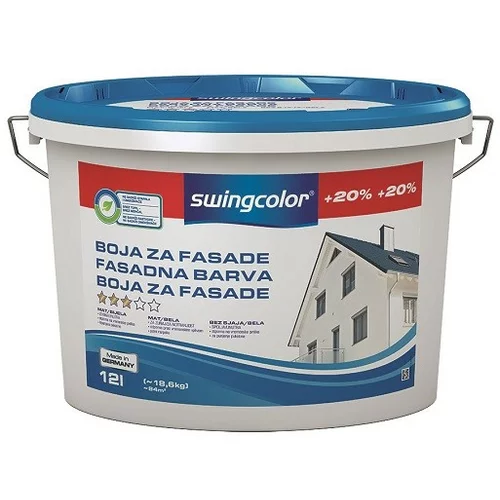SWINGCOLOR boja za fasadu (bijele boje, 12 l, mat)